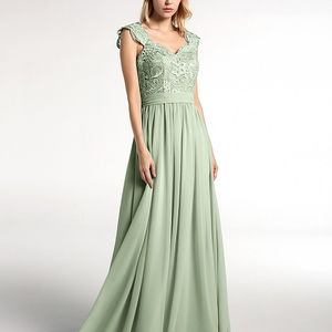 NWT SAGE FORMAL CHIFFON FLOOR LENGTH DRESS SZ 10